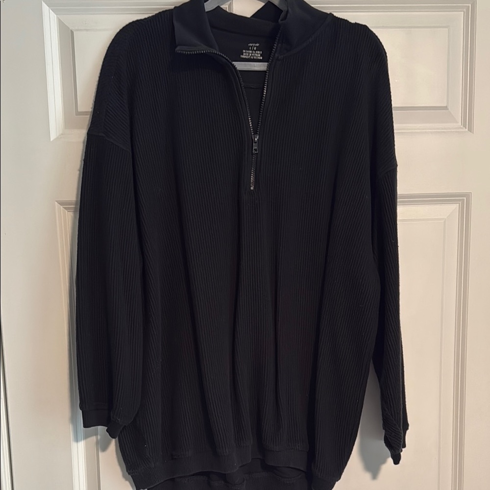 Women’s Black Half-Zip Sweater